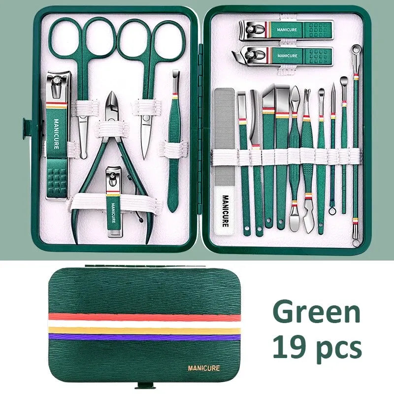 6-9 Pcs Manicure Set With Leather Case