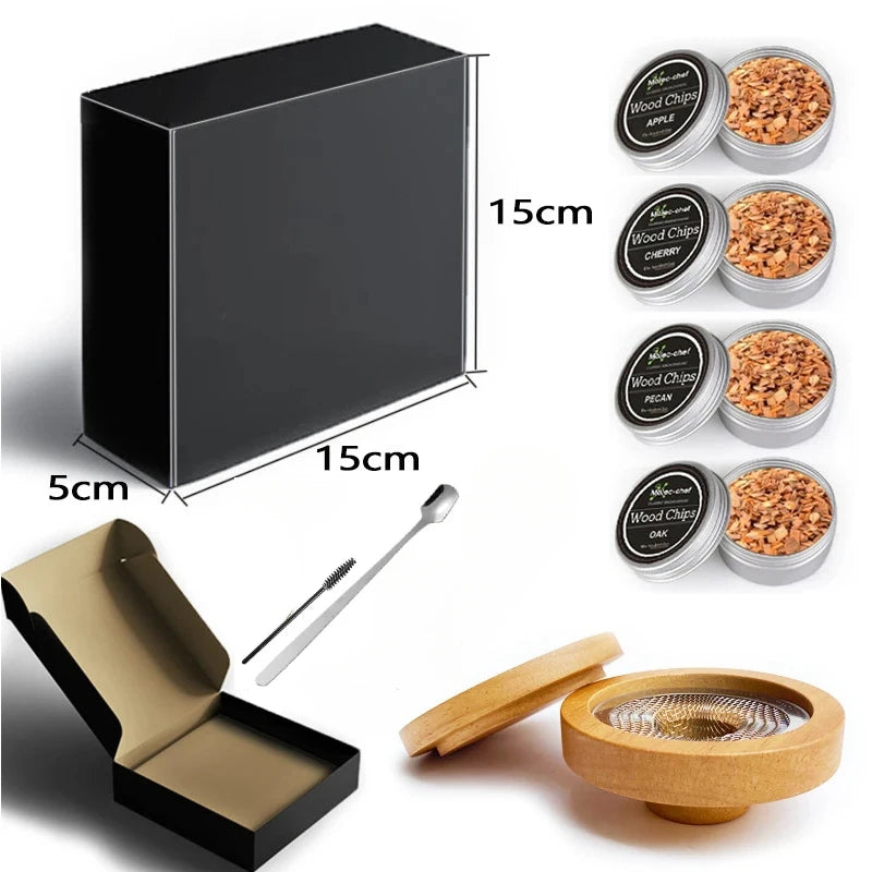 Whisky/Cocktail Smoker Kit with 4 Wood Chips