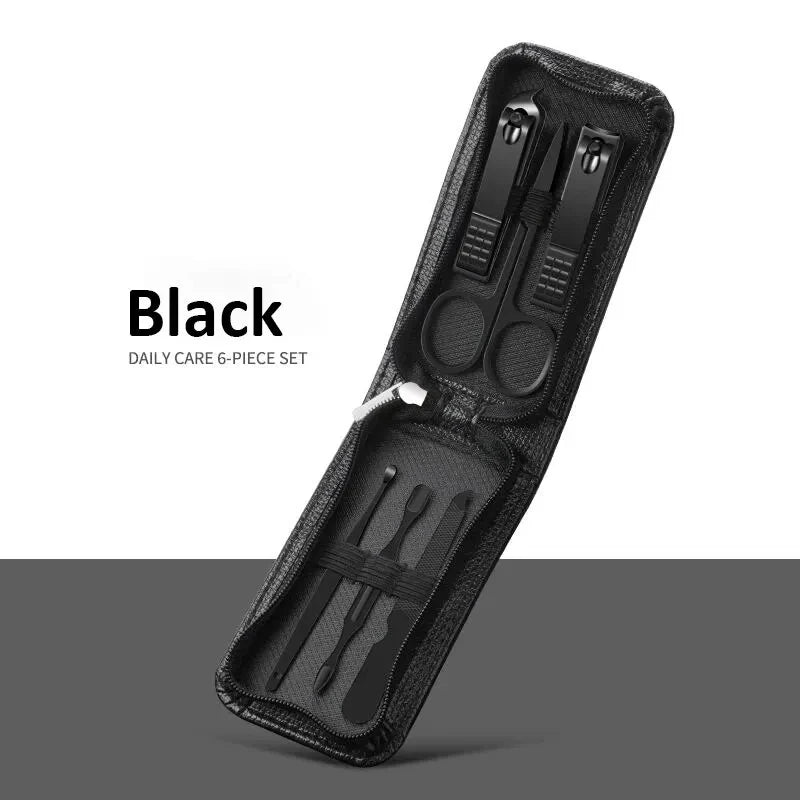 6-9 Pcs Manicure Set With Leather Case