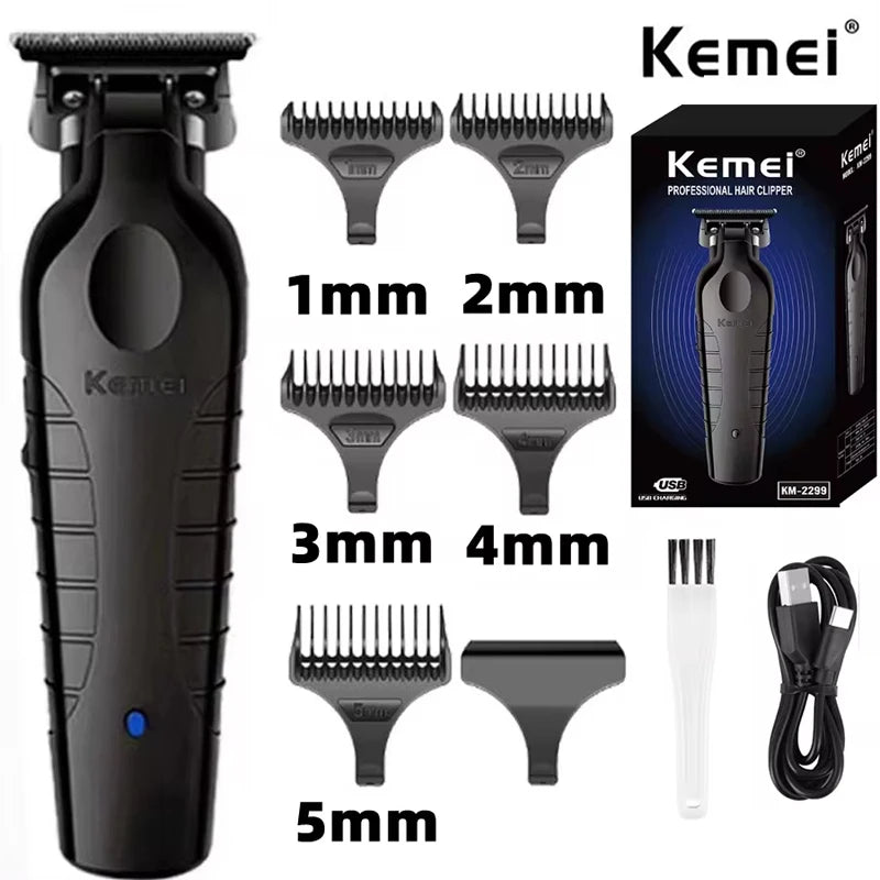Kemei KM-2299 USB Fast Charging Clippers Barber Machine 1200MA Rechargeable Cordless Hair Trimmer Kemei Electric Hair Clipper
