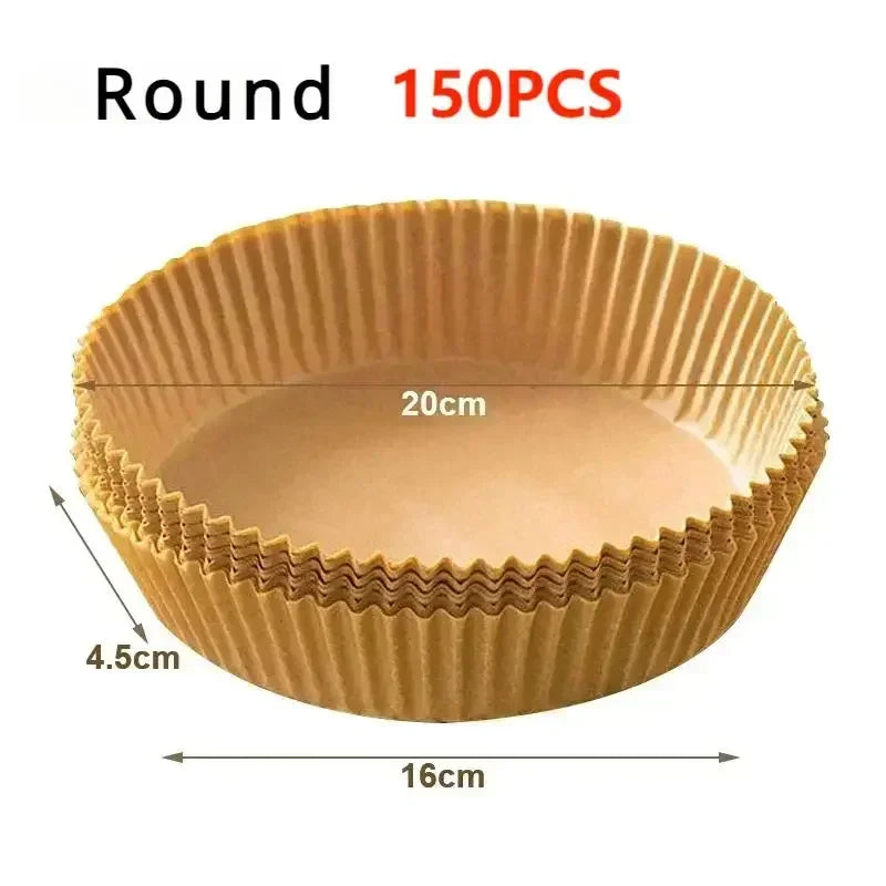 High Quality 50/100pcs Round/Square Silicone Oil Paper Mini Air Fryer Liner