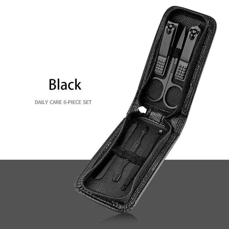 6-9 Pcs Manicure Set With Leather Case