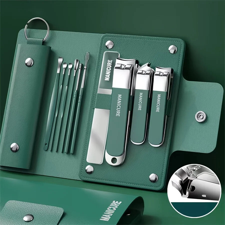 6-9 Pcs Manicure Set With Leather Case