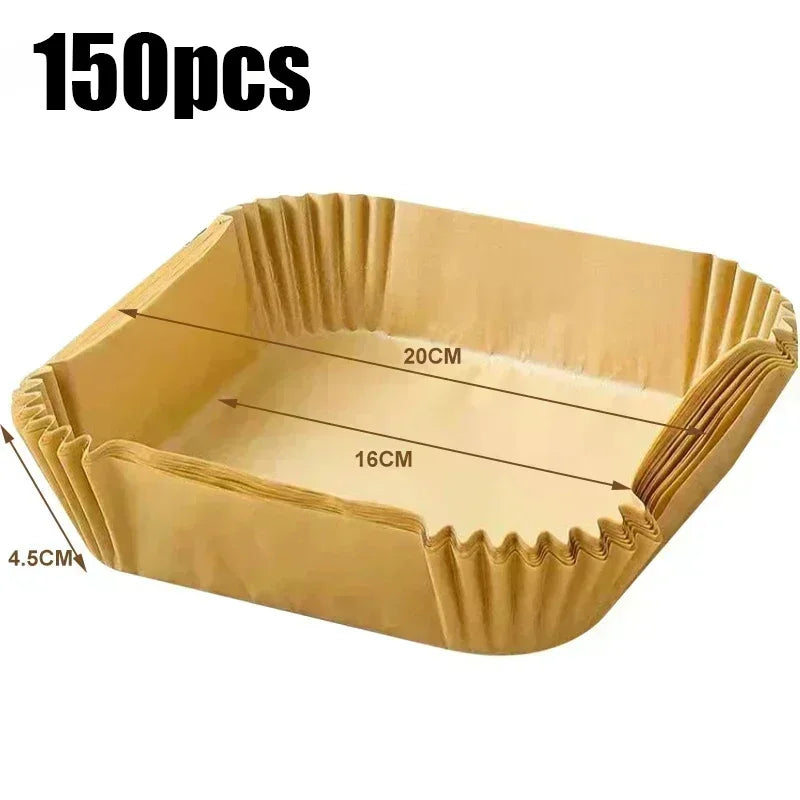High Quality 50/100pcs Round/Square Silicone Oil Paper Mini Air Fryer Liner