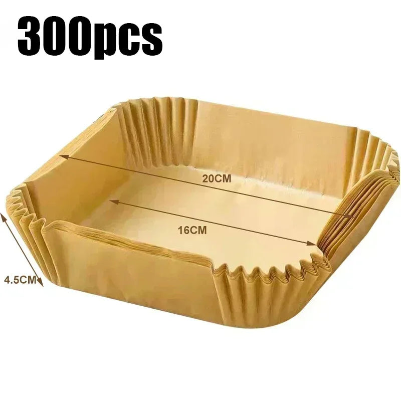 High Quality 50/100pcs Round/Square Silicone Oil Paper Mini Air Fryer Liner