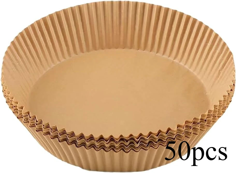 High Quality 50/100pcs Round/Square Silicone Oil Paper Mini Air Fryer Liner