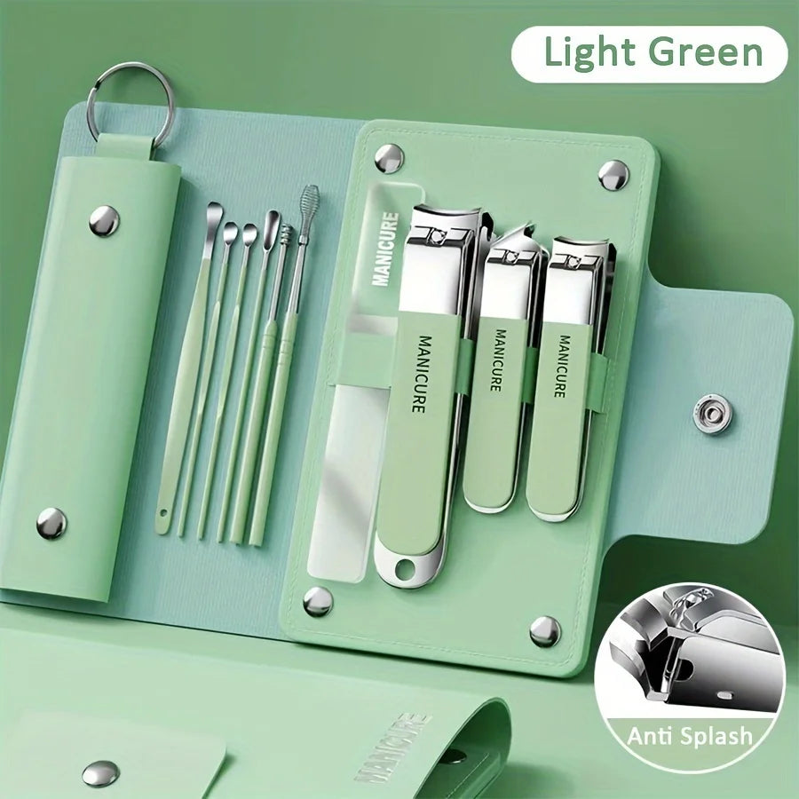 6-9 Pcs Manicure Set With Leather Case