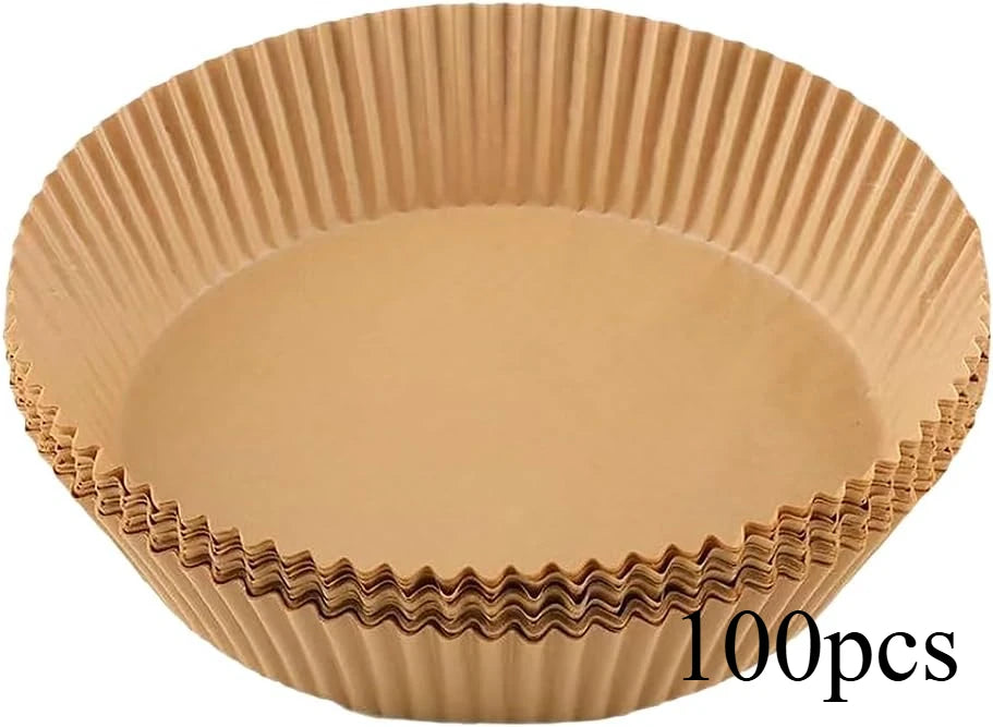 High Quality 50/100pcs Round/Square Silicone Oil Paper Mini Air Fryer Liner