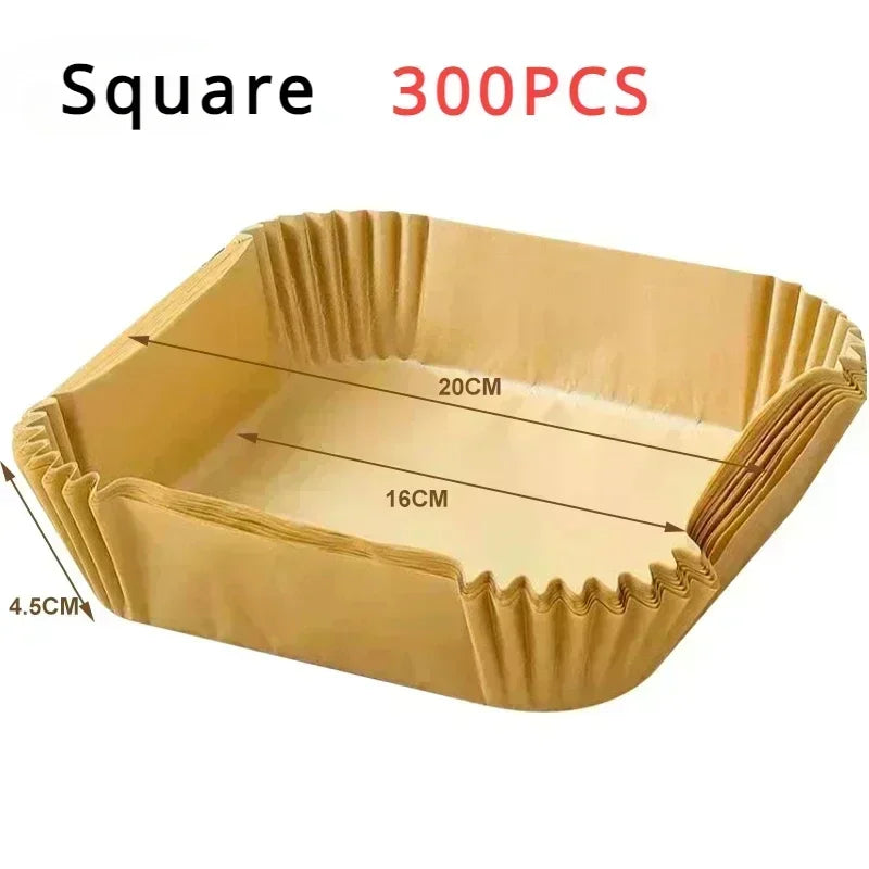 High Quality 50/100pcs Round/Square Silicone Oil Paper Mini Air Fryer Liner