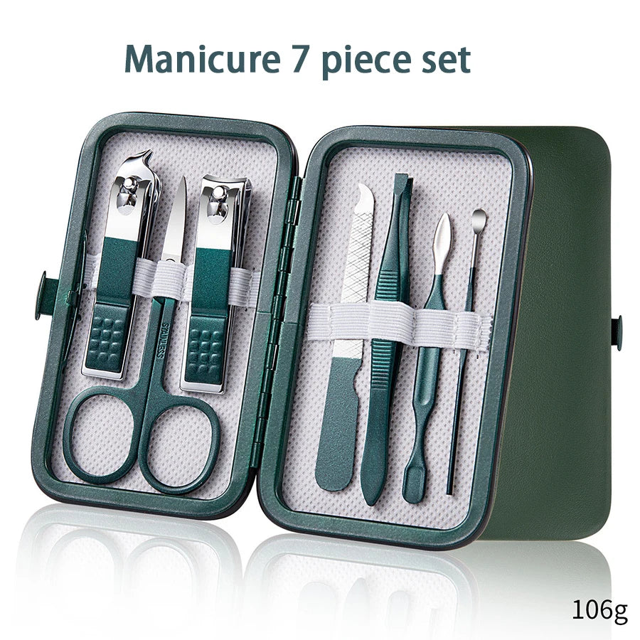 6-9 Pcs Manicure Set With Leather Case