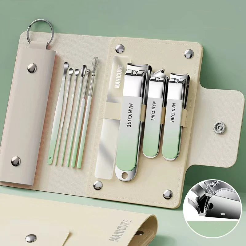 6-9 Pcs Manicure Set With Leather Case