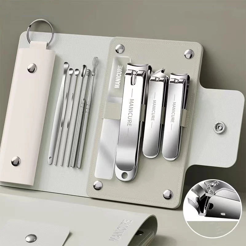 6-9 Pcs Manicure Set With Leather Case