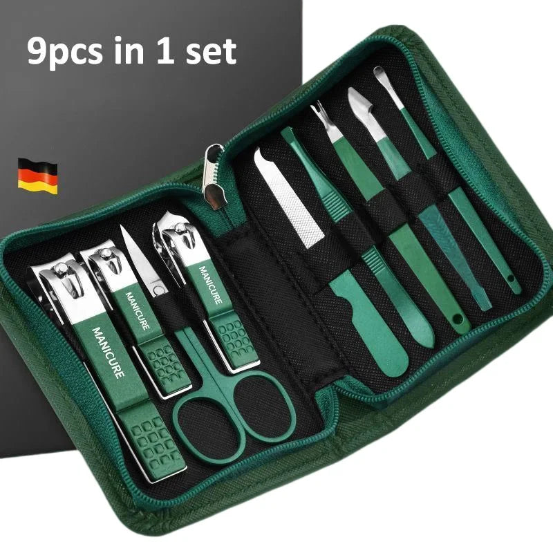 6-9 Pcs Manicure Set With Leather Case