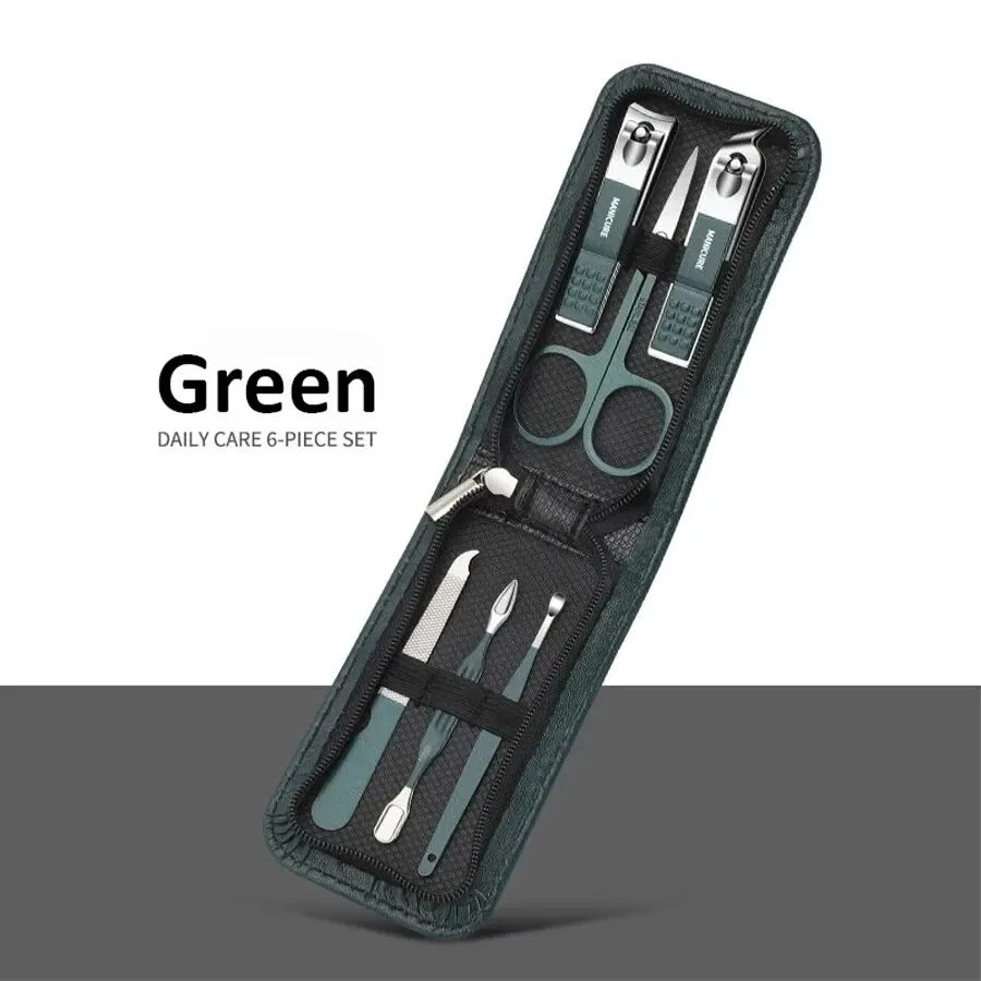 6-9 Pcs Manicure Set With Leather Case