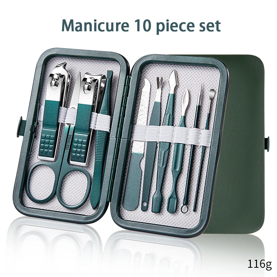 6-9 Pcs Manicure Set With Leather Case