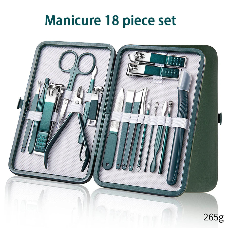 6-9 Pcs Manicure Set With Leather Case