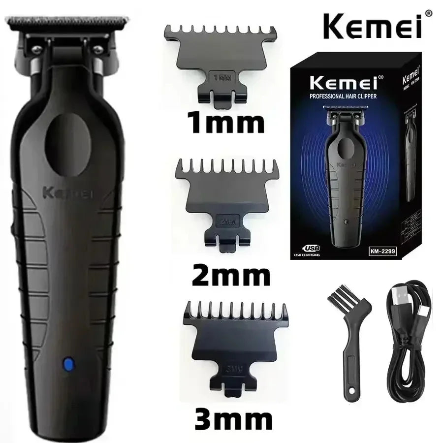 Kemei KM-2299 USB Fast Charging Clippers Barber Machine 1200MA Rechargeable Cordless Hair Trimmer Kemei Electric Hair Clipper