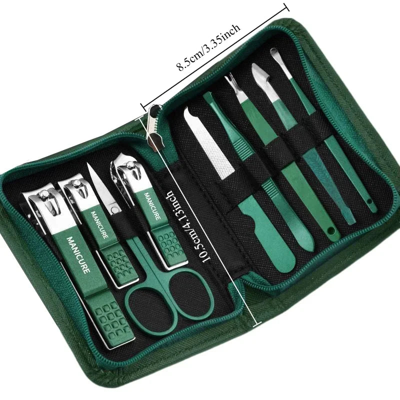 6-9 Pcs Manicure Set With Leather Case