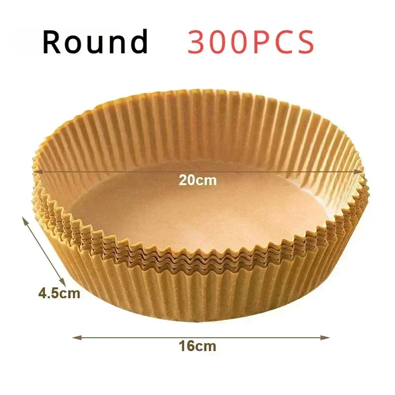High Quality 50/100pcs Round/Square Silicone Oil Paper Mini Air Fryer Liner