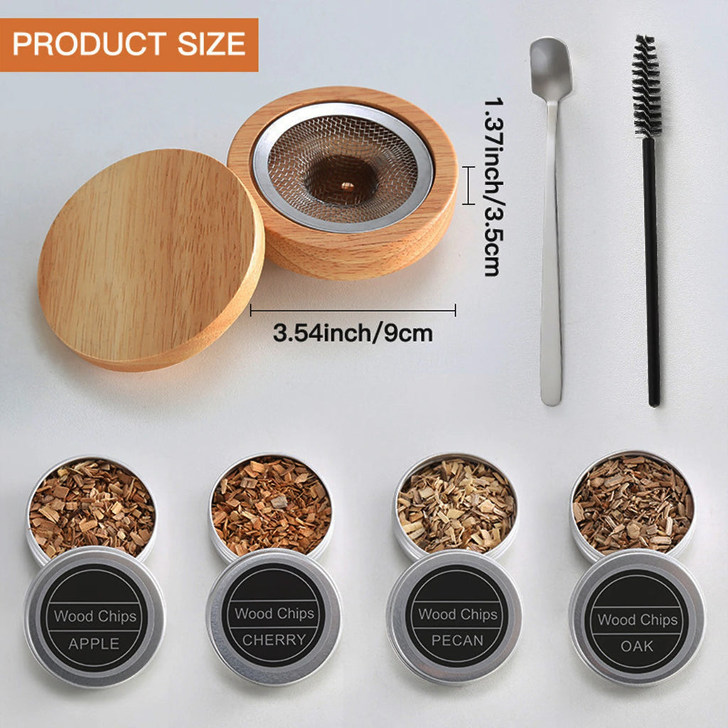 Whisky/Cocktail Smoker Kit with 4 Wood Chips