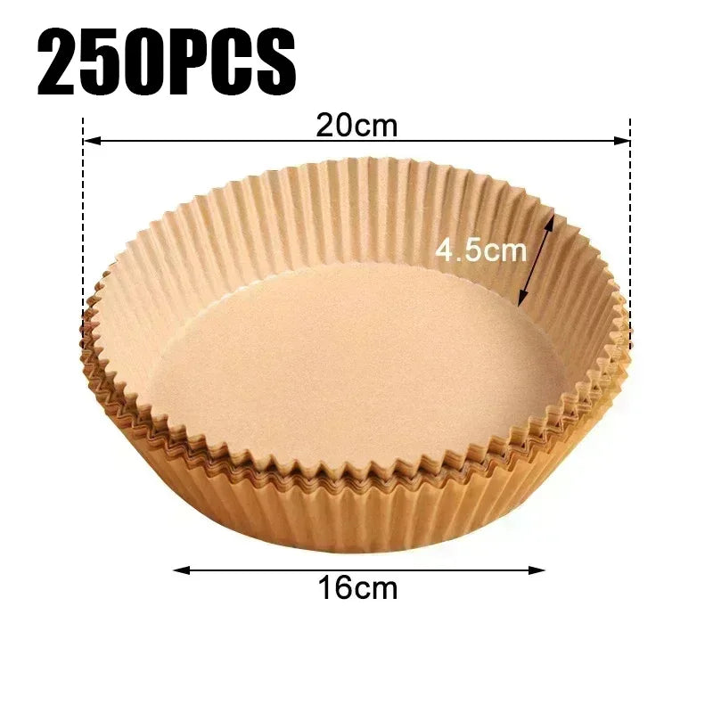 High Quality 50/100pcs Round/Square Silicone Oil Paper Mini Air Fryer Liner