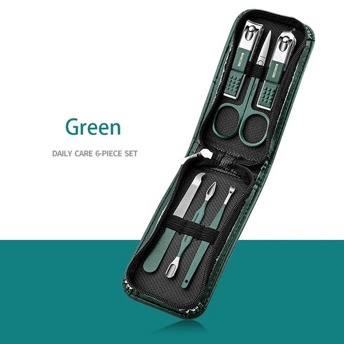 6-9 Pcs Manicure Set With Leather Case