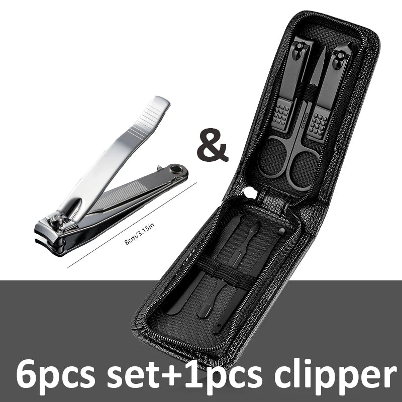 6-9 Pcs Manicure Set With Leather Case